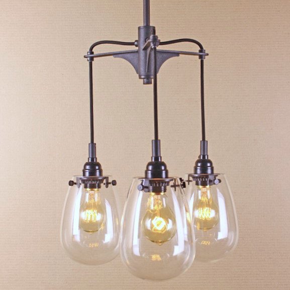 Люстра Railway Trio Pendant Черный Люстра Railway Trio Pendant Черный в Липецке | Loft Concept