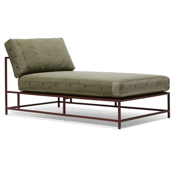 Кушетка Olive Military Fabric Sectional Lounge Оливковый Кушетка Olive Military Fabric Sectional Lounge Оливковый в Липецке | Loft Concept