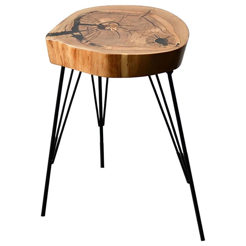 Приставной стол Kaylum Industrial Metal Rust Side Table Светлый дуб Черный Приставной стол Kaylum Industrial Metal Rust Side Table Светлый дуб Черный в Липецке | Loft Concept