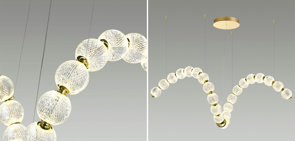 Светодиодная люстра Crystal Globule Spiral Золото Светодиодная люстра Crystal Globule Spiral Золото - Loft-Concept в Липецке