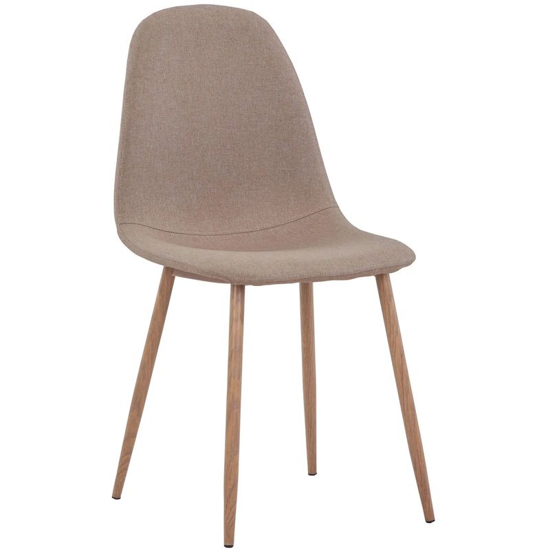 Стул Archie Chair Ткань Бежевая Рогожка Деревянные ножки Бежевый Древесина Стул Archie Chair Ткань Бежевая Рогожка Деревянные ножки Бежевый Древесина в Липецке | Loft Concept