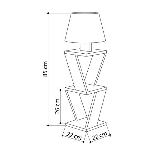 Торшер белый с каркасом с 2-мя полками и тканевым абажуром KOZENA SIDE FLOOR LAMP WHITE Торшер белый с каркасом с 2-мя полками и тканевым абажуром KOZENA SIDE FLOOR LAMP WHITE в Липецке