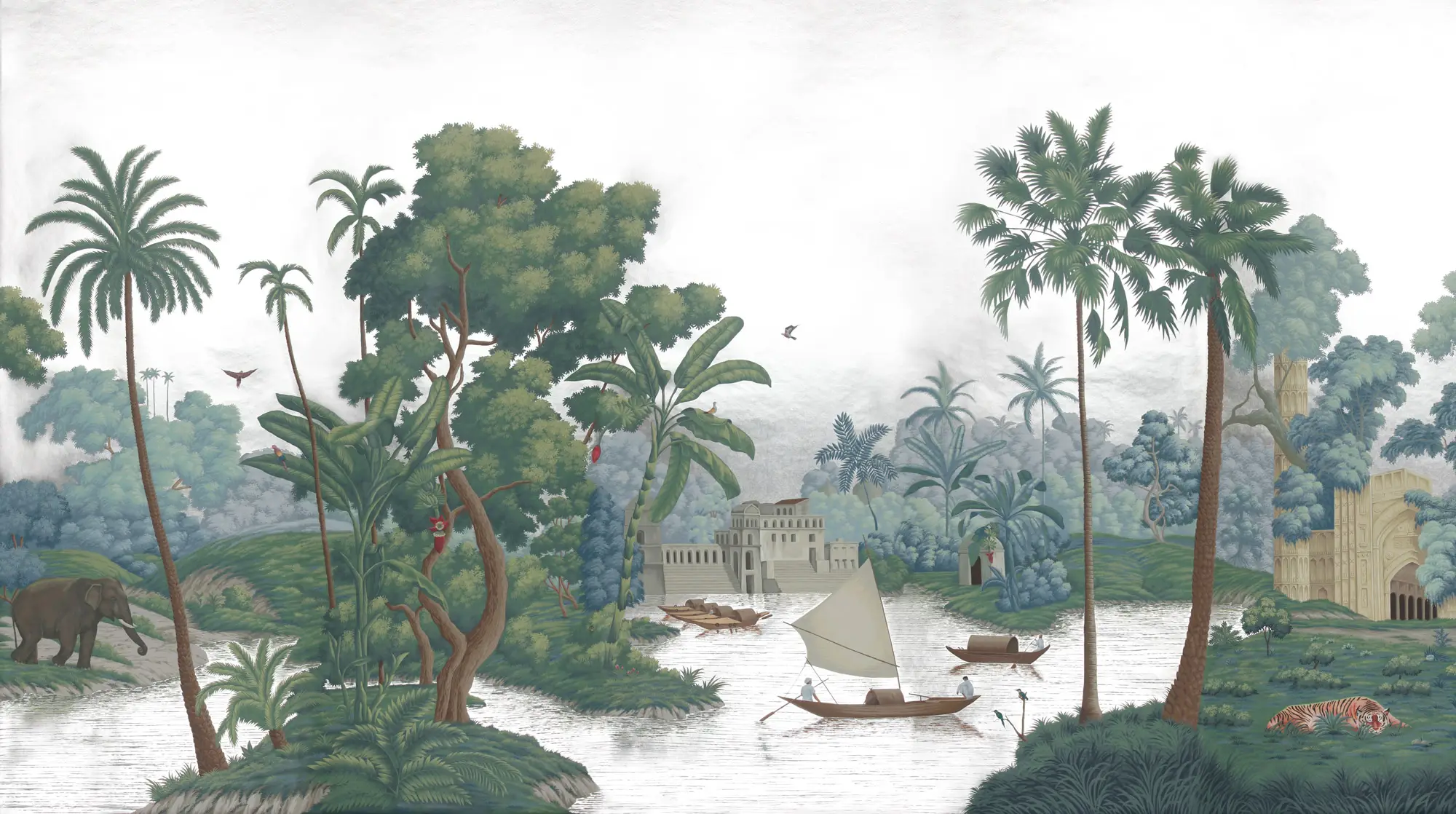 Обои ручная роспись River Scenes of Bengal Kolkata Обои ручная роспись River Scenes of Bengal Kolkata - постер Loft-Concept в Липецке