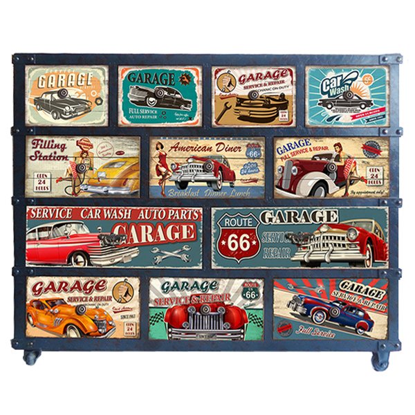 Комод металлический в стиле лофт Loft Retro Car Мульти Комод металлический в стиле лофт Loft Retro Car Мульти в Липецке | Loft Concept