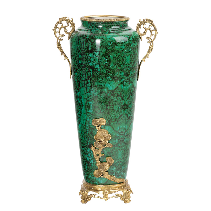 Ваза фарфоровая высокая малахит Malachite Малахит Ваза фарфоровая высокая малахит Malachite Малахит в Липецке | Loft Concept