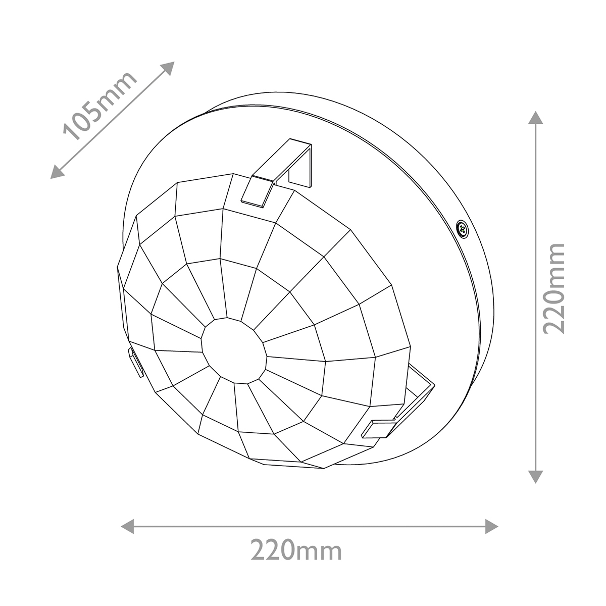 Бра округлой формы с многогранным стеклянным плафоном Hinkley в Липецке