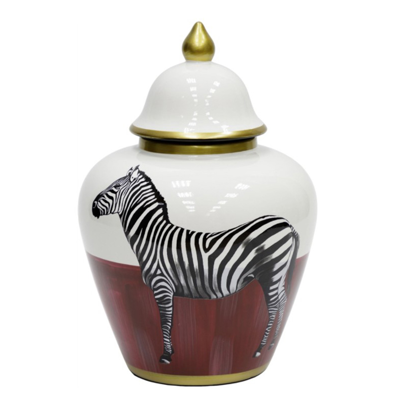Ваза Zebra Vase white and red Белый Черный Золотой Красный Ваза Zebra Vase white and red Белый Черный Золотой Красный в Липецке | Loft Concept