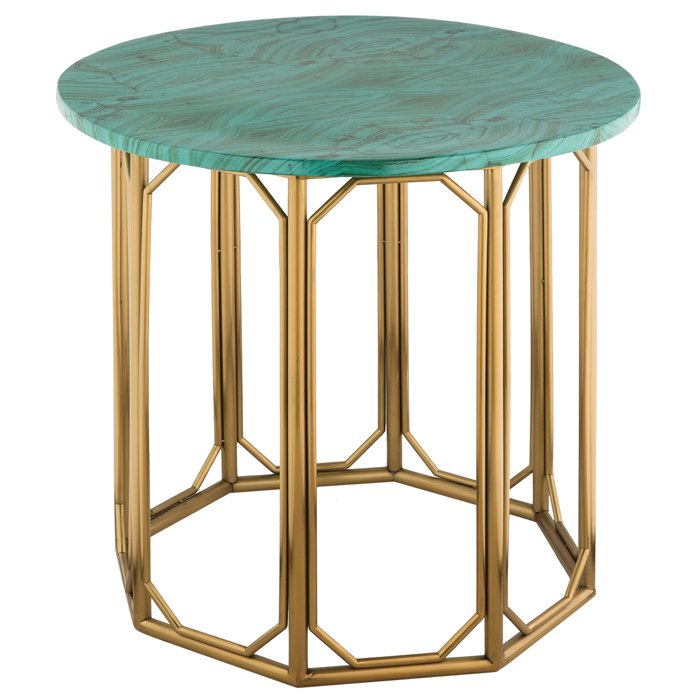 Malachite Modern Side Tables Малахит (зеленый) Золотой Malachite Modern Side Tables Малахит (зеленый) Золотой в Липецке | Loft Concept