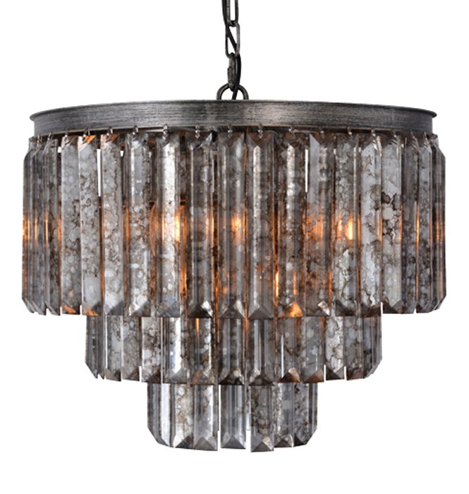 Подвесной светильник ODEON Aged Glass Chandelier Серебряный Подвесной светильник ODEON Aged Glass Chandelier Серебряный в Липецке | Loft Concept
