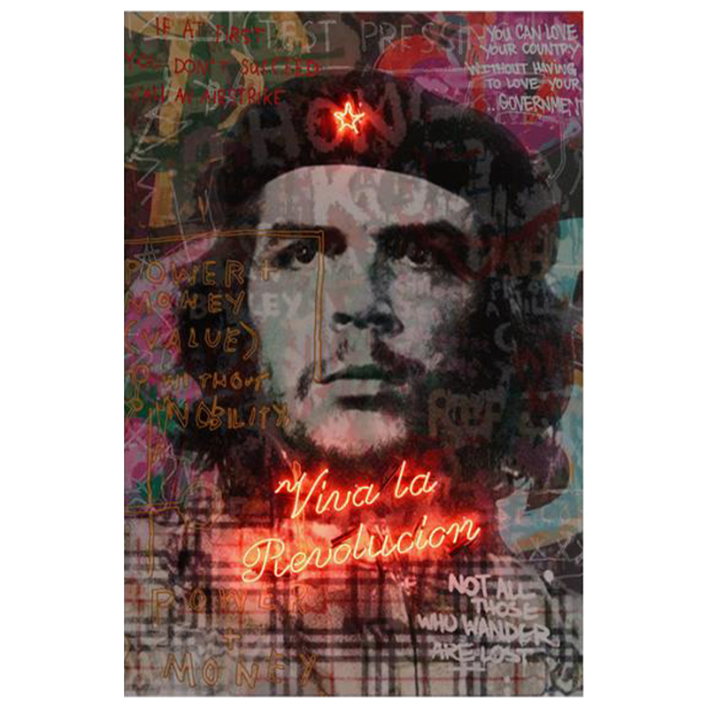 Постер с Неоновым Светящимся Текстом Че Гевара Ches Revolution Мульти Постер с Неоновым Светящимся Текстом Че Гевара Ches Revolution Мульти в Липецке | Loft Concept