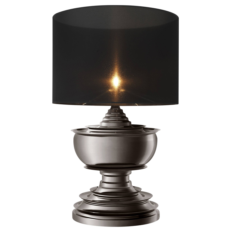 Настольная лампа Eichholtz Table Lamp Pagoda Black nickel Темный никель Черный Настольная лампа Eichholtz Table Lamp Pagoda Black nickel Темный никель Черный в Липецке | Loft Concept