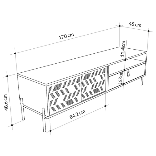 ТВ-тумба с раздвижными дверцами Mallin Metal TV Stand ТВ-тумба с раздвижными дверцами Mallin Metal TV Stand в Липецке