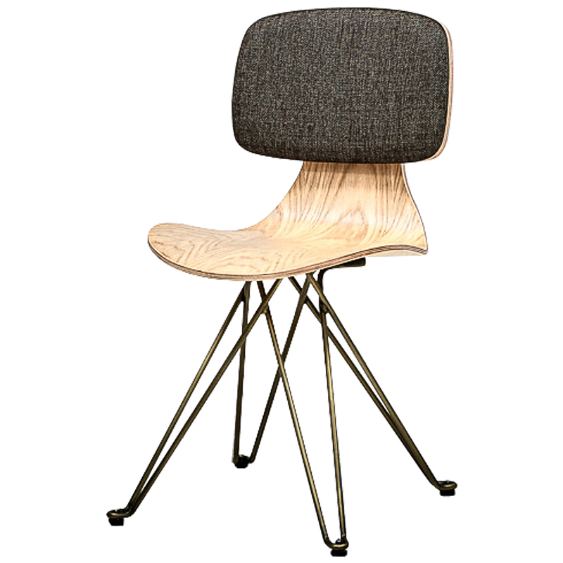 Стул Adela Loft Stool Древесина Бронза Серый Стул Adela Loft Stool Древесина Бронза Серый в Липецке | Loft Concept