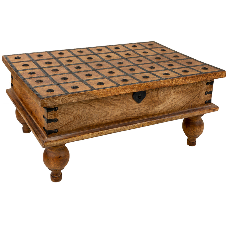 Деревянный кофейный стол Aiyla Coffee Table Коричневый Коричневый винтаж Деревянный кофейный стол Aiyla Coffee Table Коричневый Коричневый винтаж в Липецке | Loft Concept