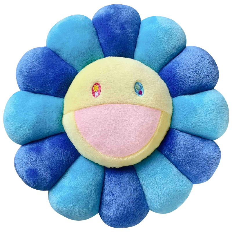 Подушка Takashi Murakami Blue Голубой Синий Подушка Takashi Murakami Blue Голубой Синий в Липецке | Loft Concept