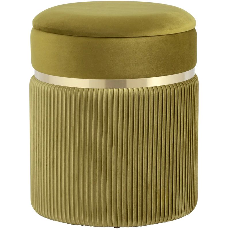 Пуф с ящиком оливковый Glossy Velor Оливковый Пуф с ящиком оливковый Glossy Velor Оливковый в Липецке | Loft Concept