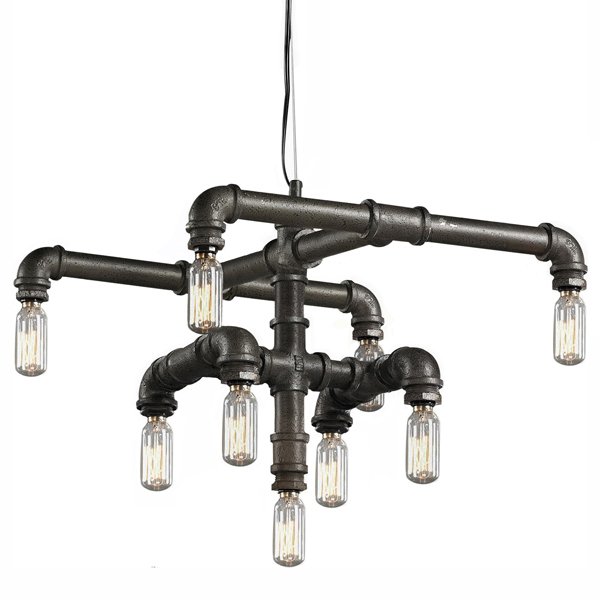 Люстра Water Pipe Connect T9 II Графит Люстра Water Pipe Connect T9 II Графит в Липецке | Loft Concept