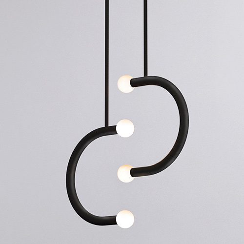 Подвесной светильник Bower Studios Double Pendant C Lights Черный Подвесной светильник Bower Studios Double Pendant C Lights Черный в Липецке | Loft Concept