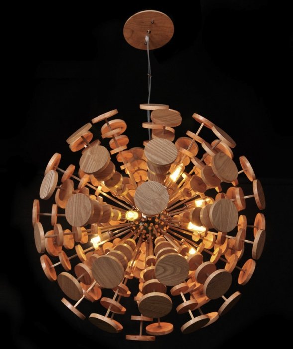 Люстра Wooden Glowworm Sphere Люстра Wooden Glowworm Sphere в Липецке | Loft Concept