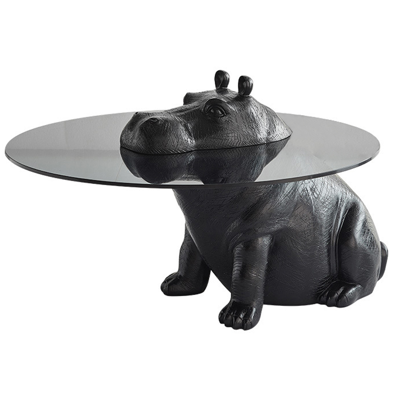 Кофейный Стол Бегемот Hippo Sitting Coffee Table Черный Прозрачный Кофейный Стол Бегемот Hippo Sitting Coffee Table Черный Прозрачный в Липецке | Loft Concept