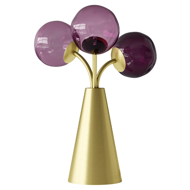 Настольная лампа Wild Grape brass Латунь Пурпурно-фиолетовый Настольная лампа Wild Grape brass Латунь Пурпурно-фиолетовый в Липецке | Loft Concept