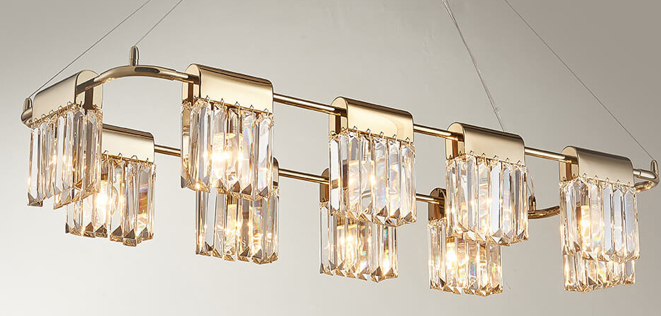 Люстра Crystal Pendants gold 10 Люстра Crystal Pendants gold 10 - Loft-Concept в Липецке