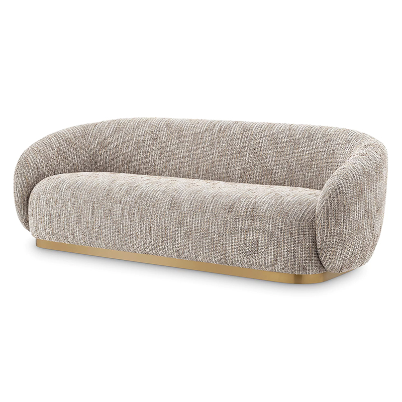 Диван Eichholtz Sofa Brice Mademoiselle Beige Бежево-серый Латунь Диван Eichholtz Sofa Brice Mademoiselle Beige Бежево-серый Латунь в Липецке | Loft Concept