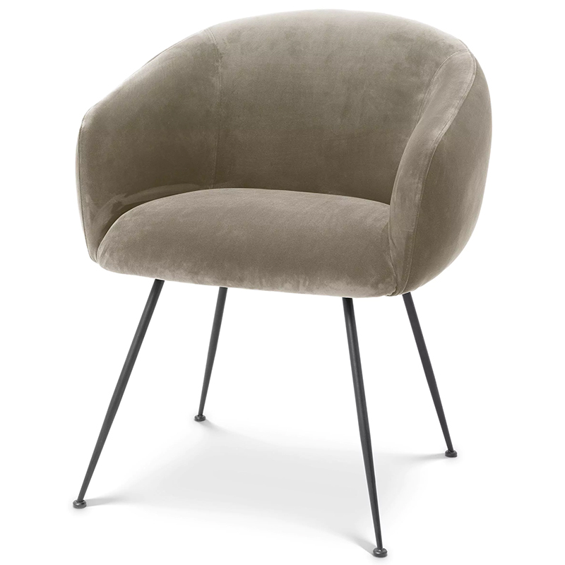 Стул Eichholtz Dining Chair Elbury Beige Бежевый Черный Стул Eichholtz Dining Chair Elbury Beige Бежевый Черный в Липецке | Loft Concept
