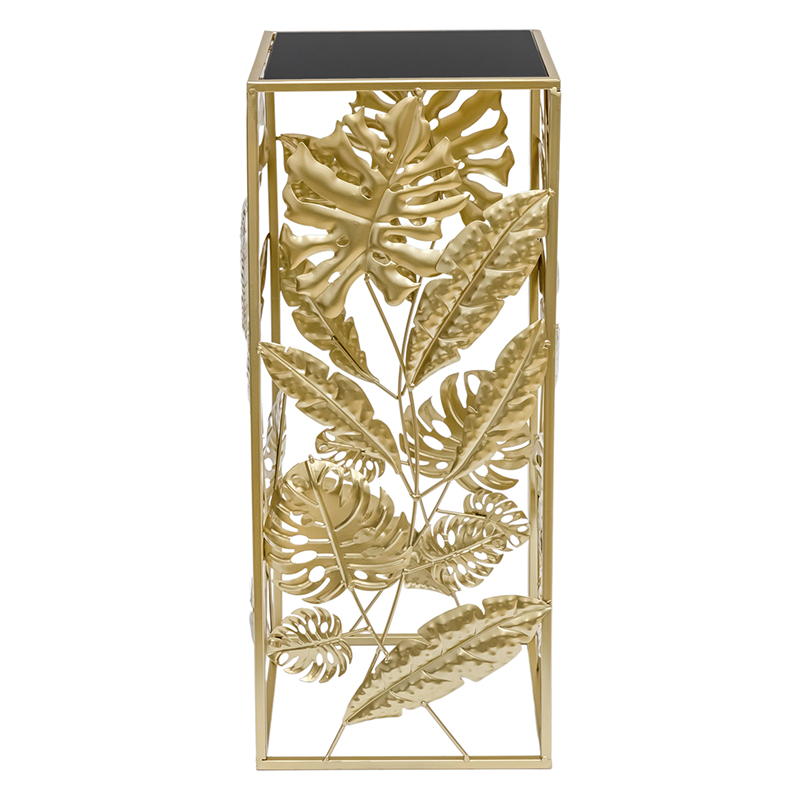 Подставка Tropical Gold Leaves Stand S Золотой Черный Подставка Tropical Gold Leaves Stand S Золотой Черный в Липецке | Loft Concept