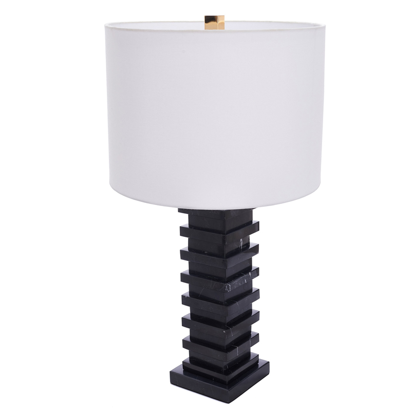 Настольная лампа Iobhar Marble Table lamp Черный Белый Настольная лампа Iobhar Marble Table lamp Черный Белый в Липецке | Loft Concept