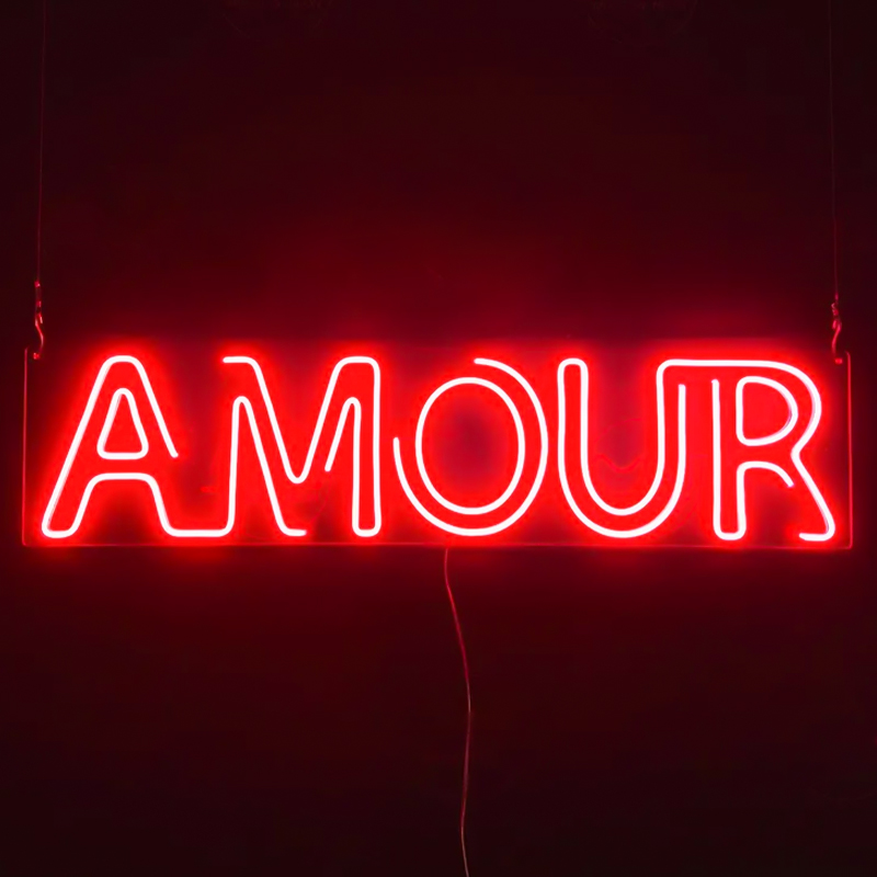 Неоновая настенная лампа Amour Neon Wall Lamp Прозрачный Красный Неоновая настенная лампа Amour Neon Wall Lamp Прозрачный Красный в Липецке | Loft Concept