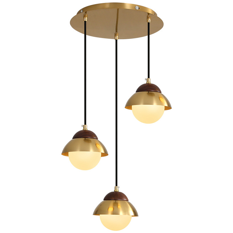 Люстра Roch Wooden Eco Light Chandelier Латунь Коричневый Белый Люстра Roch Wooden Eco Light Chandelier Латунь Коричневый Белый в Липецке | Loft Concept