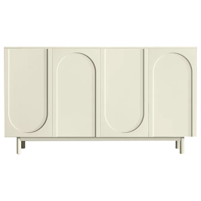 Комод White Arch Sideboard Buffet with 4 Doors Carved Credenza Бежевый Комод White Arch Sideboard Buffet with 4 Doors Carved Credenza Бежевый в Липецке | Loft Concept