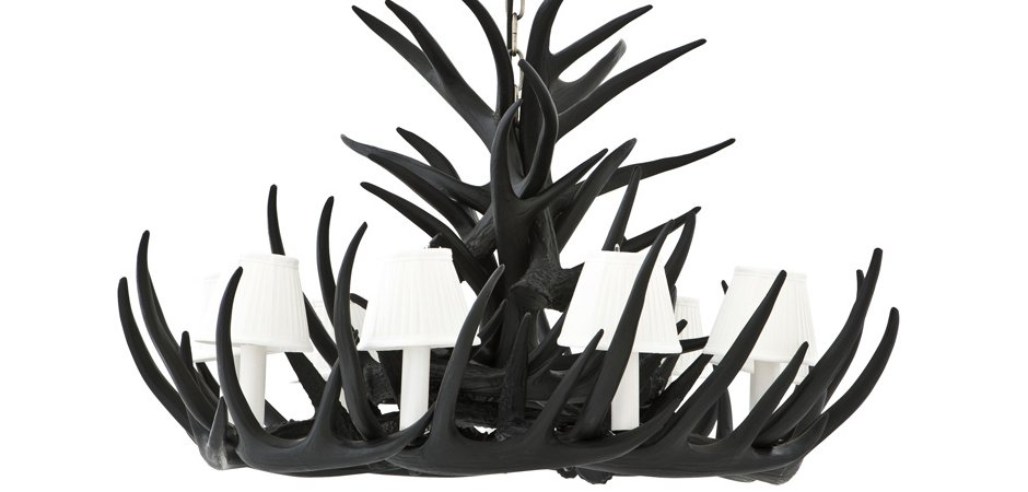 Люстра Eichholtz Chandelier Horn Highlands Black - Loft-Concept в Липецке