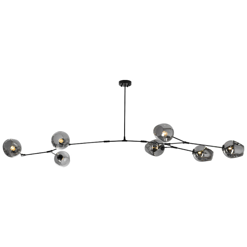 Люстра Branching Bubble Chandelier 7 Black Черный Серый Люстра Branching Bubble Chandelier 7 Black Черный Серый в Липецке | Loft Concept