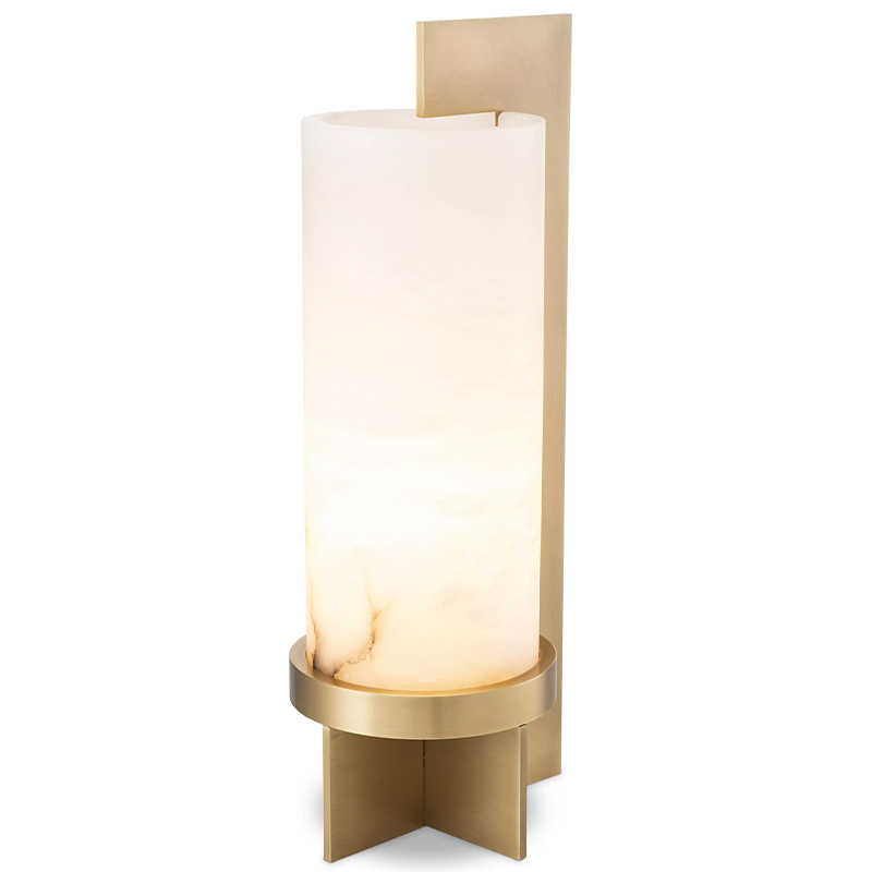 Настольная лампа Eichholtz Table Lamp Atilla Латунь Белый Настольная лампа Eichholtz Table Lamp Atilla Латунь Белый в Липецке | Loft Concept