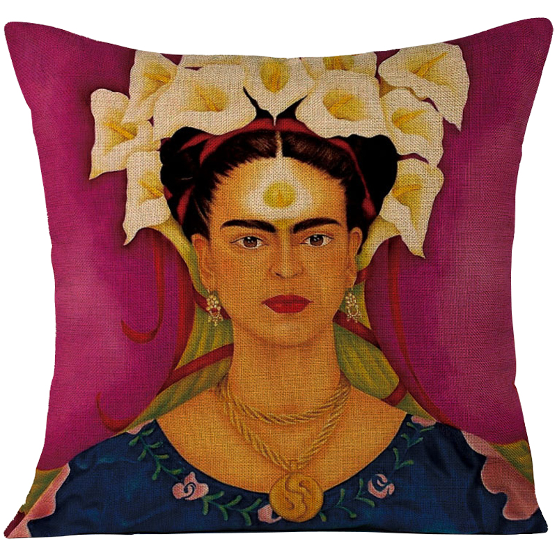 Декоративная подушка Frida Kahlo 11 Пурпурный Мульти Декоративная подушка Frida Kahlo 11 Пурпурный Мульти в Липецке | Loft Concept