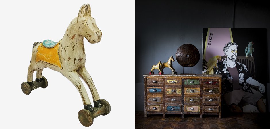Статуэтка Wooden Horse Статуэтка Wooden Horse - Loft-Concept в Липецке