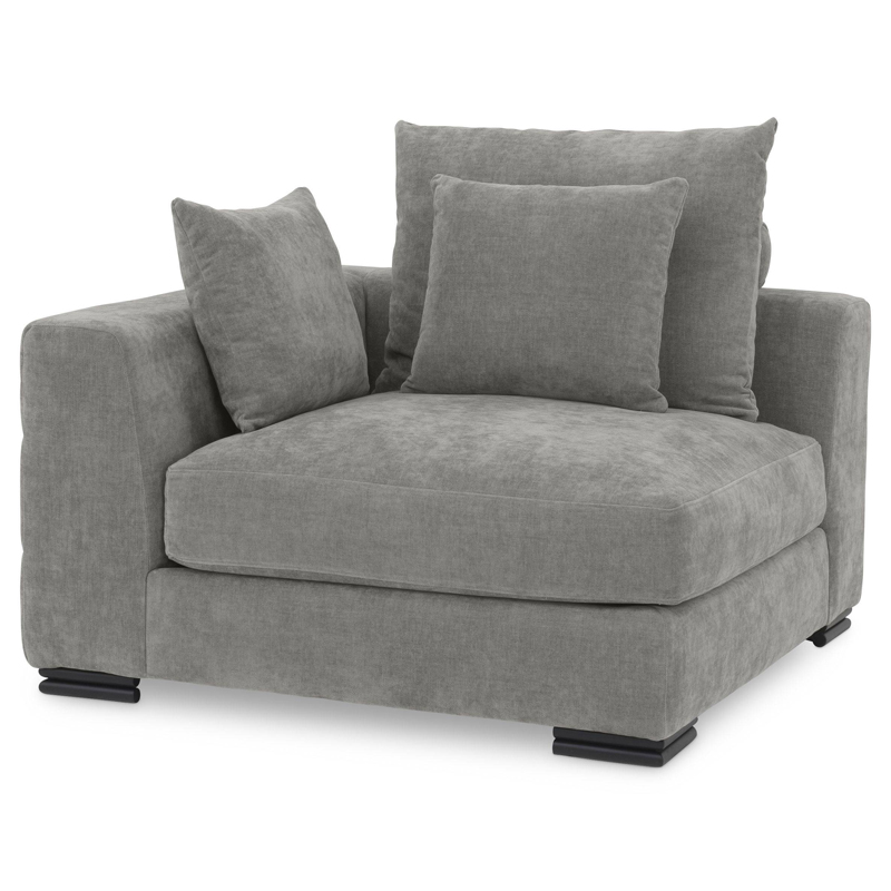 Диван Eichholtz Sofa Clifford Corner grey Серый Черный Диван Eichholtz Sofa Clifford Corner grey Серый Черный в Липецке | Loft Concept