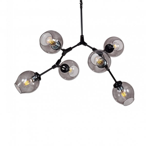 Люстра Branching Bubble Chandelier 6 Black Черный Люстра Branching Bubble Chandelier 6 Black Черный в Липецке | Loft Concept