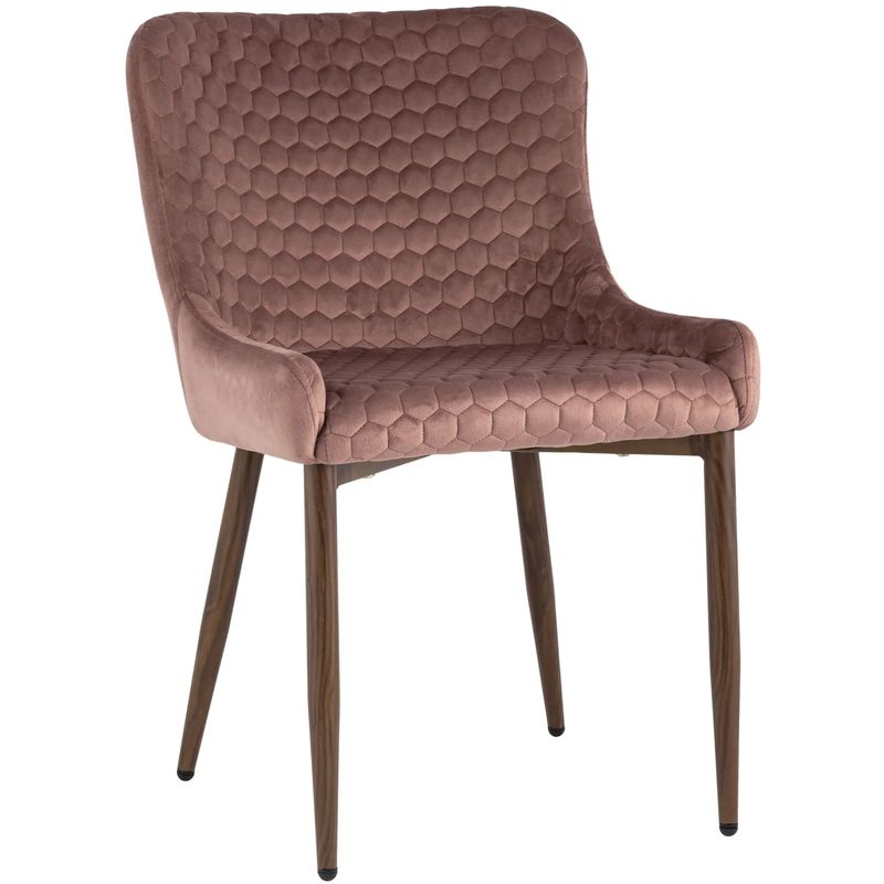 Стул Stitch Honey Chair Пыльно-Розовый Велюр Розовый пастельный Коричневый Стул Stitch Honey Chair Пыльно-Розовый Велюр Розовый пастельный Коричневый в Липецке | Loft Concept