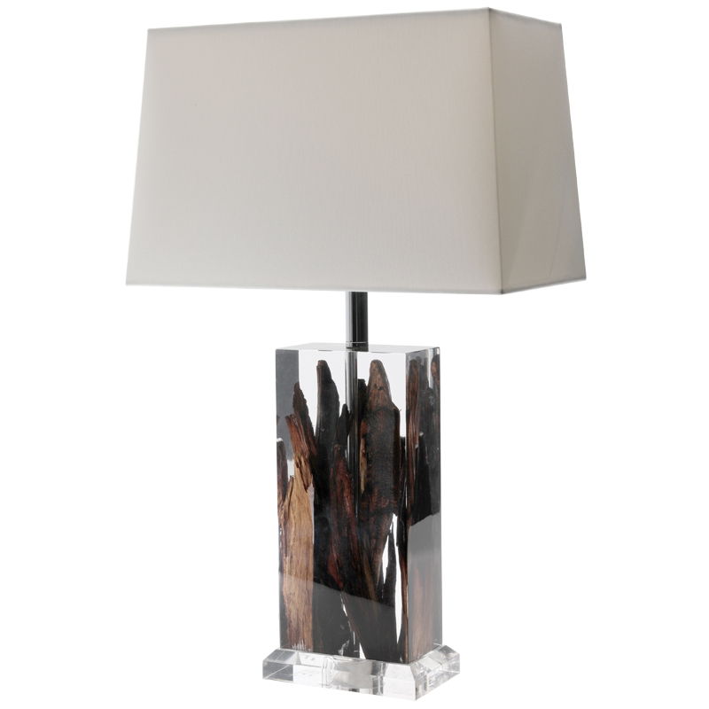 Настольная лампа Kisimi Table Lamp dark Белый Коричневый Настольная лампа Kisimi Table Lamp dark Белый Коричневый в Липецке | Loft Concept