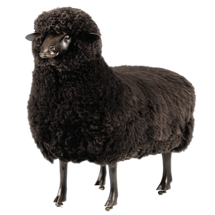 Пуф FRANCOIS-XAVIER LALANNE black Черный Графит Пуф FRANCOIS-XAVIER LALANNE black Черный Графит в Липецке | Loft Concept