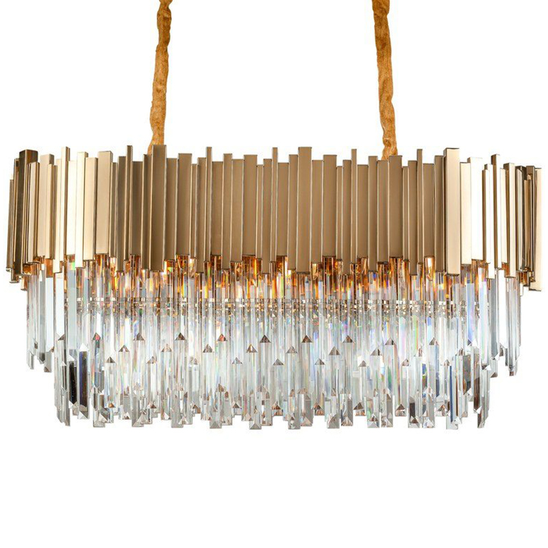 Большая многоярусная люстра Cascade Glass Metal Luxxu Chandelier 100 Прозрачное Стекло Золотой Большая многоярусная люстра Cascade Glass Metal Luxxu Chandelier 100 Прозрачное Стекло Золотой в Липецке | Loft Concept