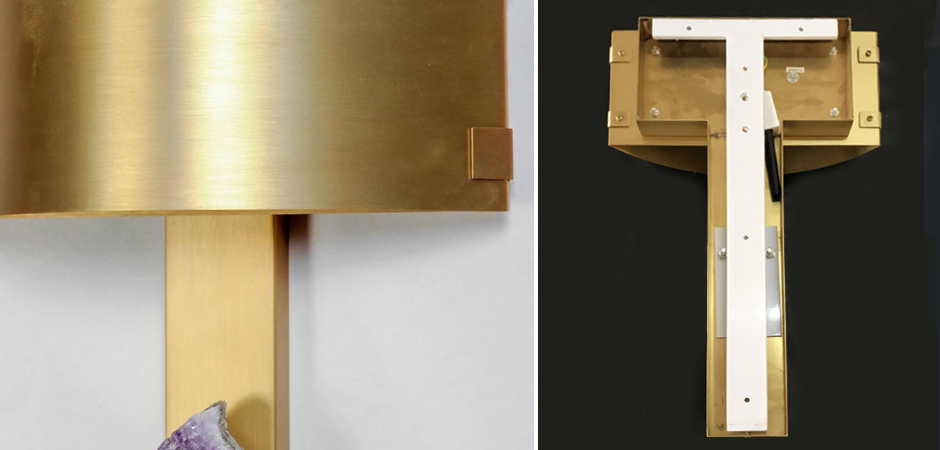 Бра Natural Amethyst and Curved Shades Wall Lamp - фото №1