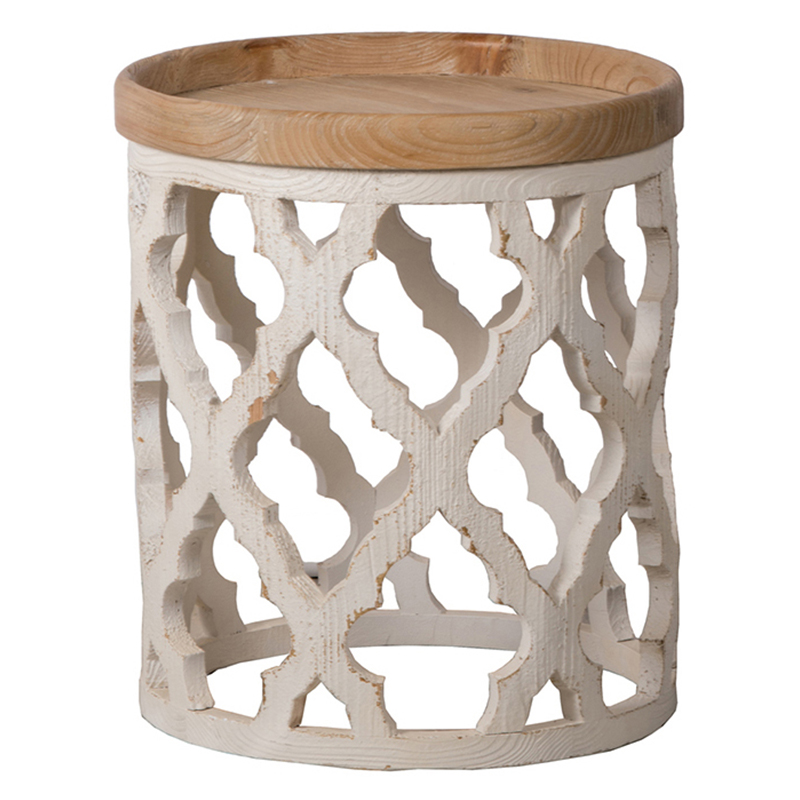 Приставной стол Panfilu Wooden Side Table Древесина Белый Приставной стол Panfilu Wooden Side Table Древесина Белый в Липецке | Loft Concept