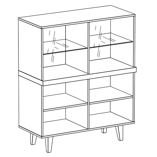 Буфет с зеркальными дверцами Arden Cabinet Буфет с зеркальными дверцами Arden Cabinet в Липецке