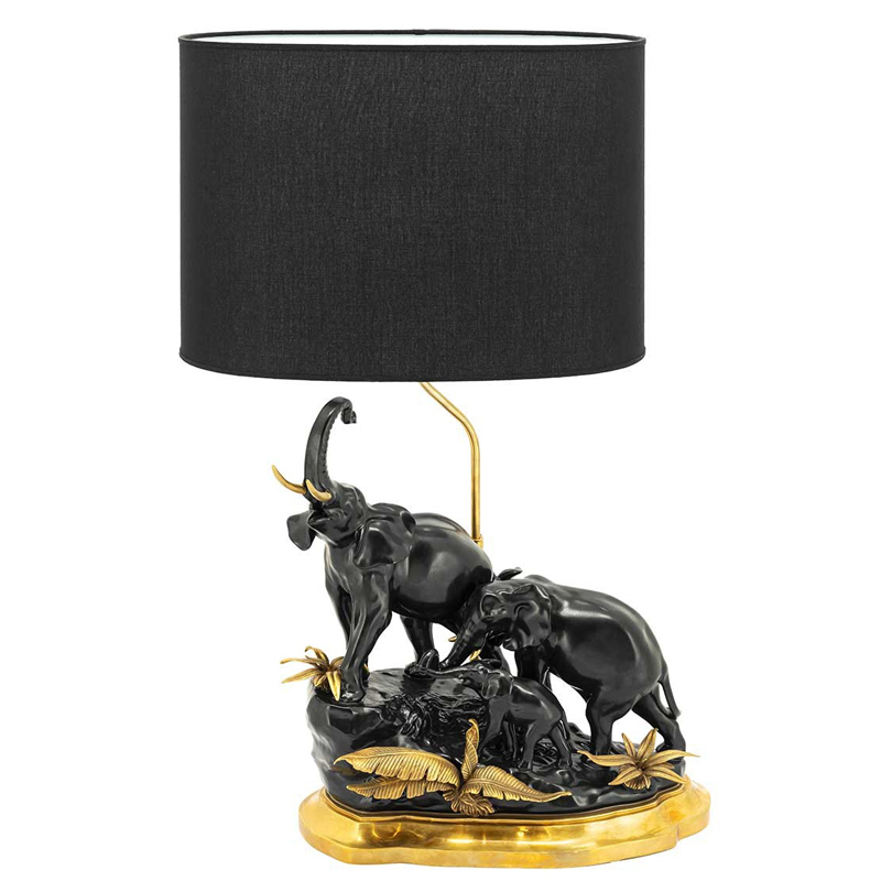 Настольная лампа ABHIKA TABLE LAMP ELEPHANT Черный Золотой Настольная лампа ABHIKA TABLE LAMP ELEPHANT Черный Золотой в Липецке | Loft Concept