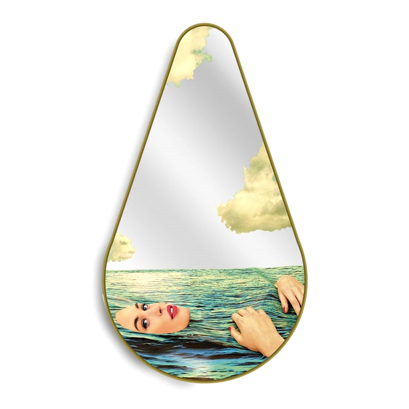 Зеркало Seletti Pear Sea Girl Золотой Зеркало Seletti Pear Sea Girl Золотой в Липецке | Loft Concept