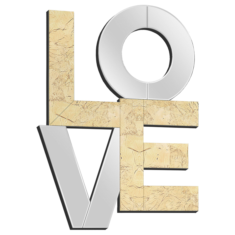 Зеркало Love Золотой Зеркало Love Золотой в Липецке | Loft Concept